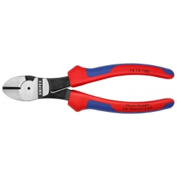 Szczypce tnące boczne 180 mm o zwiększonym przełożeniu sprężyna KNIPEX