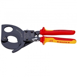 Nożyce do kabli 280 mm VDE z mechanizmem zapadkowym KNIPEX