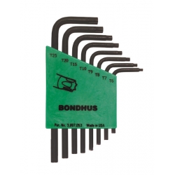 Zestaw kluczy krótkich TORX 6 - 25 BONDHUS 8 elementów