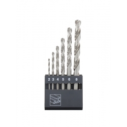 ZESTAW WIERTEŁ DO METALU HSS-GS  2-8 mm ABRABORO 6 sztuk