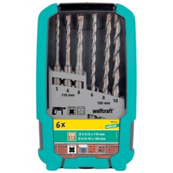 Zestaw wierteł do betonu SDS-Plus 5 -10 mm Wolfcraft [6 szt.]