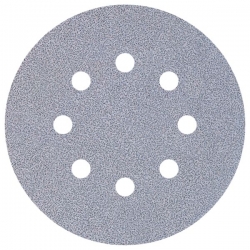 Papier szlifierski 125 mm Wolfcraft - gr. 40, perforowany, na rzep - do farby i lakieru [5 szt.]