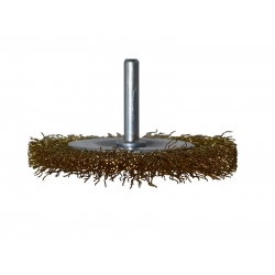Szczotka tarczowa 75x10 mm ABRABORO - drut mosiężny, trzpień