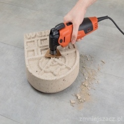 Trójkatna płyta - tarnik  HM (powłoka z węglików spiekanych), SL Wolfcraft, wymiar boku: 80mm. Idealny do pracy w trudno dostępnych miejscach, np przy