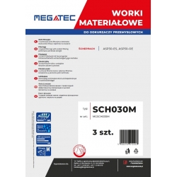 Worki materiałowe Megatec do Scheppach 30L kpl 3 szt   NOWOŚĆ