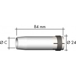 Dysza gazowa Cylindyczna 84mm BIZNEL