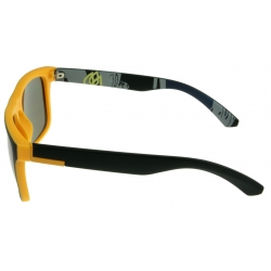 Modne okulary przeciwsłoneczne E08 POMARAŃCZOWE z niebieskim lustrem