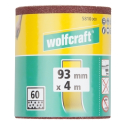 Papier szlifierski w rolce 93 mm x 4 m Wolfcraft - gr. 120, na rzep