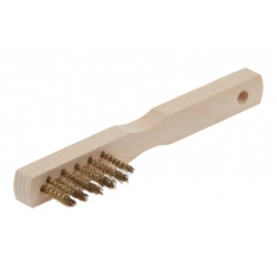 Szczotka ręczna 3-rzędowa 200 mm Wolfcraft - drut mosiężny