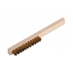 Szczotka ręczna 4-rzedowa 220 mm Wolfcraft - drut mosiężny