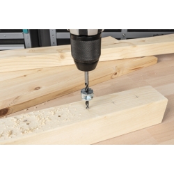 WIERTŁO DO POŁĄCZEŃ KOŁKOWYCH 10 mm + OGRANICZNIK WOLFCRAFT